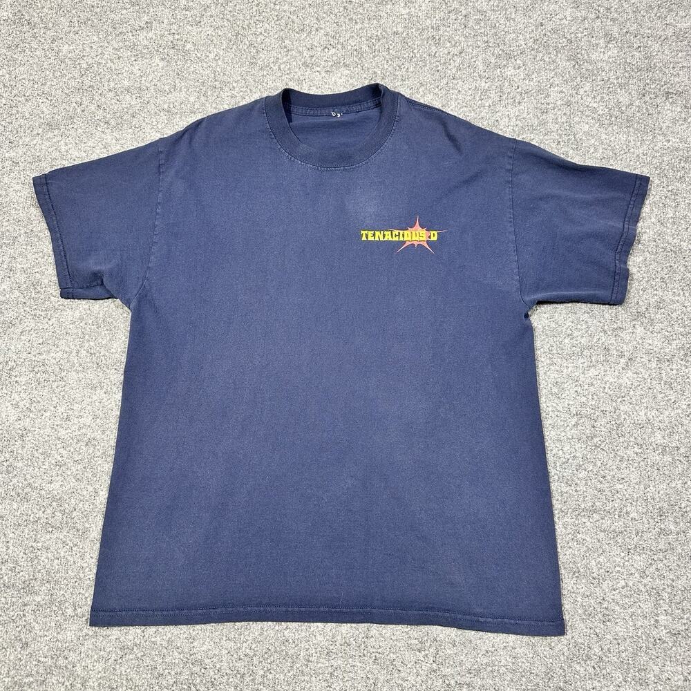 Vintage Tenacious D High Five Size Large Blue Shirt Kyle Gass Jack Black